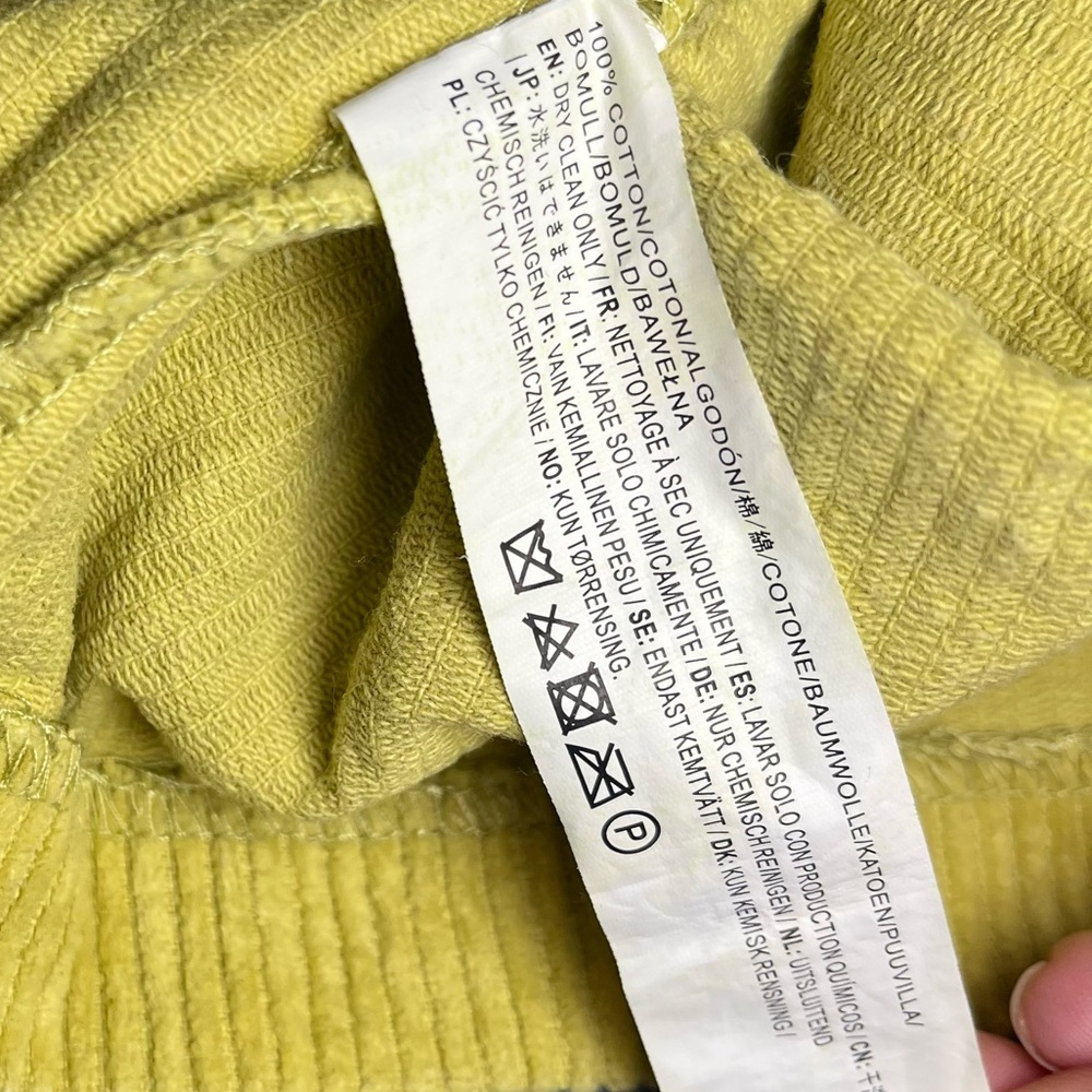 Moon River sz Small Lime Green Corduroy Mini Skirt w/ full front zipper & pocket - Picture 11 of 12